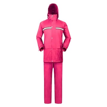 DREAMCATCHER 捕夢網 零滲透雙層兩件式雨衣 加強版 L 粉色