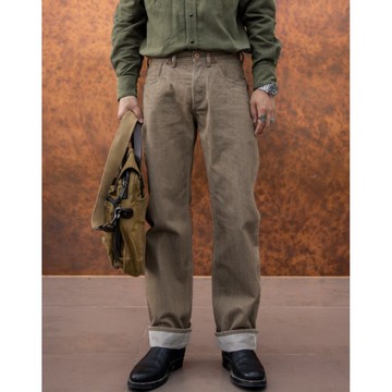 柿染牛王 634版型 寬鬆直筒 18oz 巴黎扣 已預縮KAKISHIBU DYEING