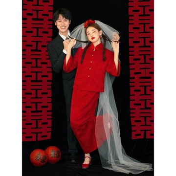 新中式旗袍敬酒服新娘2025新款紅色結婚套裝出閣回門宴訂婚禮服裙