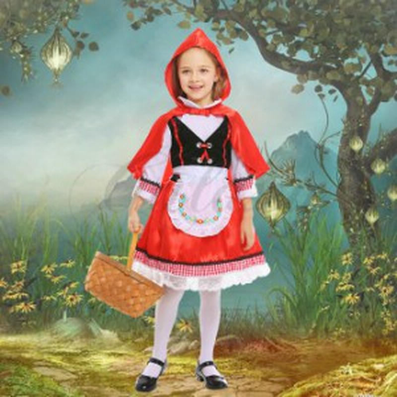 ハロウィン 赤ずきん メイド服 童話 ワンピース レッド マント付き キッズ 子供用 S Xl コスプレ衣装 Ps3632 通販 Lineポイント最大1 0 Get Lineショッピング