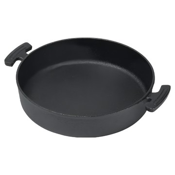 PEARL LIFE 珍珠金屬 IH爐適用鑄鐵雙耳鍋 26.5 x 21 x 6 cm 1791g 1.6L  20cm  黑色  1個