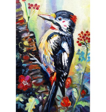 森林雀藝術 多彩原創藝術油畫 紙板油畫 30 x 20 平方米