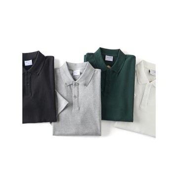 高品質！全棉珠地面料！夏季男士外貿商務休閑純色翻領短袖POLO衫