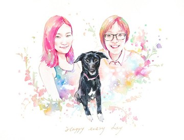 【數位版本】英式水彩|手工水彩轉檔 似顏繪 客製畫像 人物畫