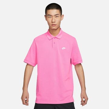 NIKE 短袖上衣 男款 運動 POLO衫 AS M NK CLUB SS POLO PIQUE 粉 FN3895-675