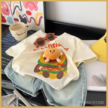 爆款熱推💖全臺免運 立體玩偶兒童短袖T恤夏裝2025新款寬鬆韓版卡通上衣洋氣打底衫 EQMV