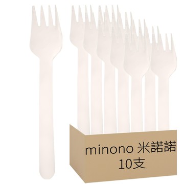 minono 米諾諾 玉米澱粉環保叉子  10入  1組