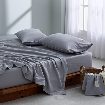 和織輕捻紗薄被床包組/卯花