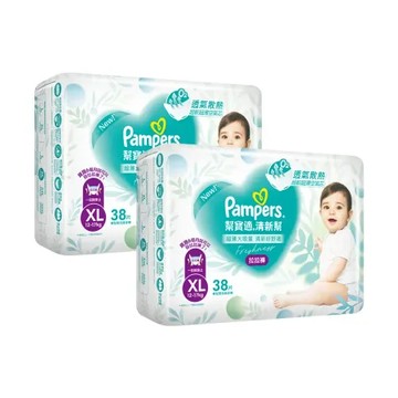 【幫寶適Pampers】清新幫 拉拉褲/褲型尿布 (XL) 38片X2包