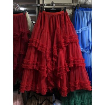 歐貨重工多層次高級感仙女裙花邊