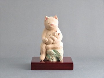木雕貓妖母神貓佛 1909