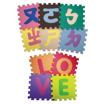 【PMU必美優】EVA教學組套色巧拼墊-英文26入+注音38入