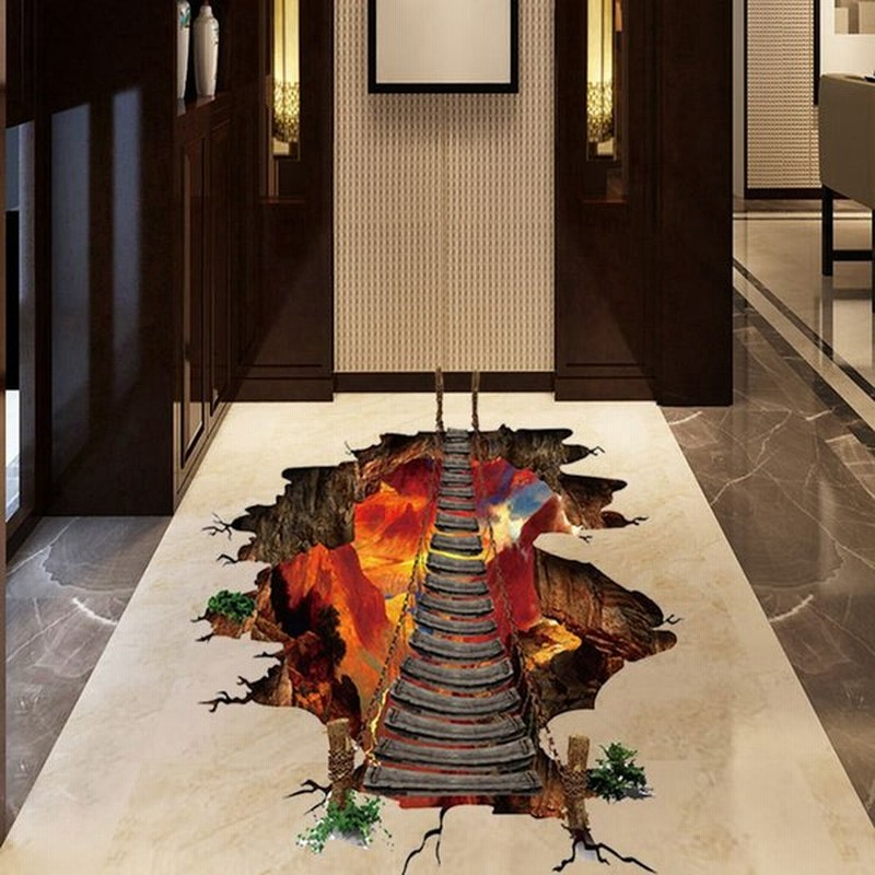 ウォールステッカー 壁紙シール 取り外し可能 吊り橋 ドキドキ 面白い 廊下 模様替え パーティ イベント インテリア 雑貨 オシャレ 室内装飾 生活 通販 Lineポイント最大0 5 Get Lineショッピング