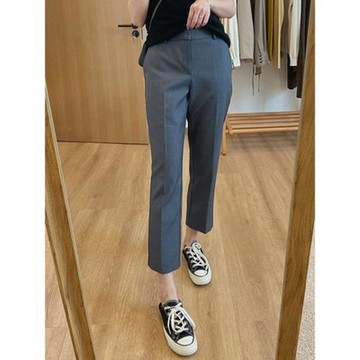 煙管灰色西裝褲女春秋2025新款小個子八九分女士休閑西褲直筒褲子