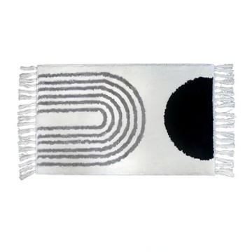 TROMSO 西班牙圖騰流蘇吸水大地墊  80 x 50cm  日耳曼黑