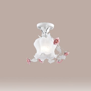 陶瓷玫瑰玻璃造型吸頂燈 F37-21-92643