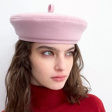 Ruslan Baginskiy RB小圈字毛絨貝雷帽/粉紅 - S