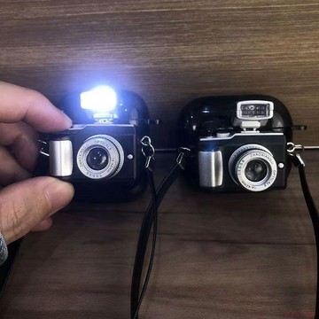 桃園出貨✨閃光相機airpods1/2耳機殼保護套硅膠pro3代藍牙可愛卡通蘋果耳機