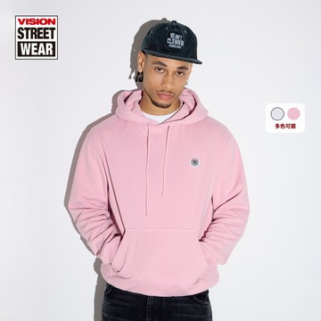 VISION STREET WEAR 美式復古經典魚眼LOGO套頭抓絨連帽衛衣 V263NB9016