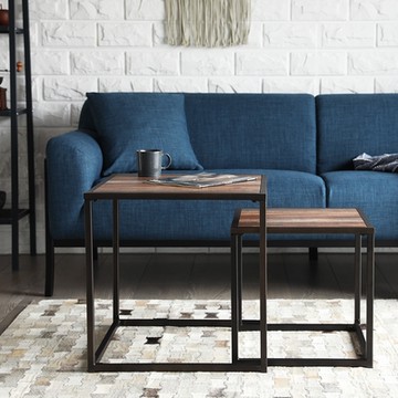 obis歐必斯國際家居 Twins時尚大小方桌2件組(DIY自行組裝)