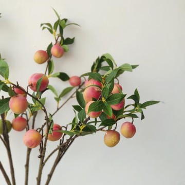 高質李子仿真水果新年裝飾花 假花仿真花束 餐桌花擺花客廳
