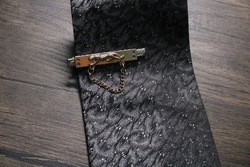 美洲豹復古鏈條金屬領帶夾/潮人搭配好物