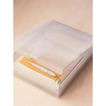 金屬網格翻蓋收納盒桌面儲物盒文具光盤雜物盒A4紙文檔盒分類收納