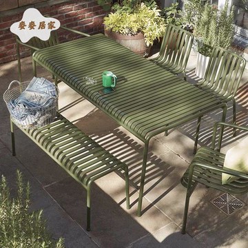 戶外現代休閑室外庭院桌椅奶茶簡約花園咖啡廳露天陽臺鐵藝組合[PP0529051]