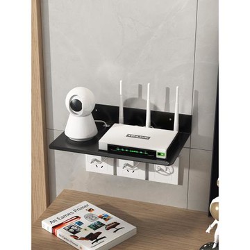 攝像頭置物架壁掛式放監控支架路由器機頂盒投影儀托架免打孔掛墻