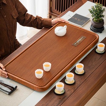 高端茶盤家用2025加厚青山竹木茶托盤排水茶具干泡茶臺茶海電木款