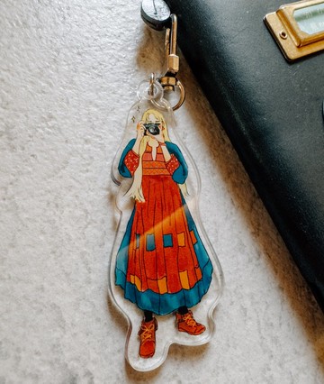 阿富汗刺繡洋裝女孩 甜蜜生活 壓克力吊飾