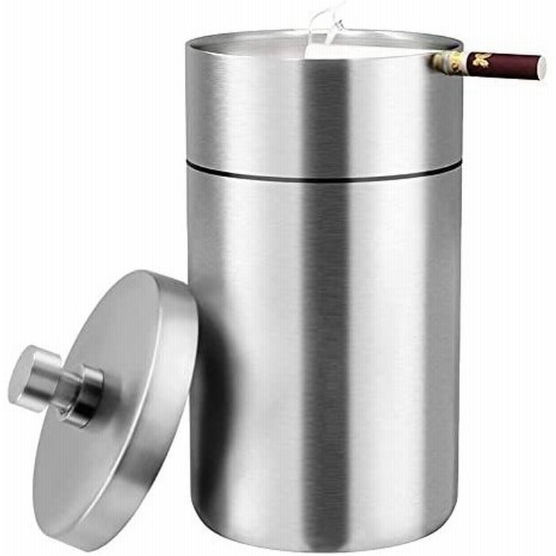 灰皿 ふた付き 車用 卓上 屋外 屋内 兼用 密閉 防風 防臭 304ステンレス製 丸洗い可能 灰捨て簡単 防錆 つや消し加工 車載 はいざら 灰皿 通販 Lineポイント最大0 5 Get Lineショッピング