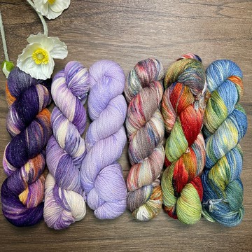 手染線素境云舒系列-100%巴素蘭羊毛-鉤針棒針-編織圍巾帽子包包