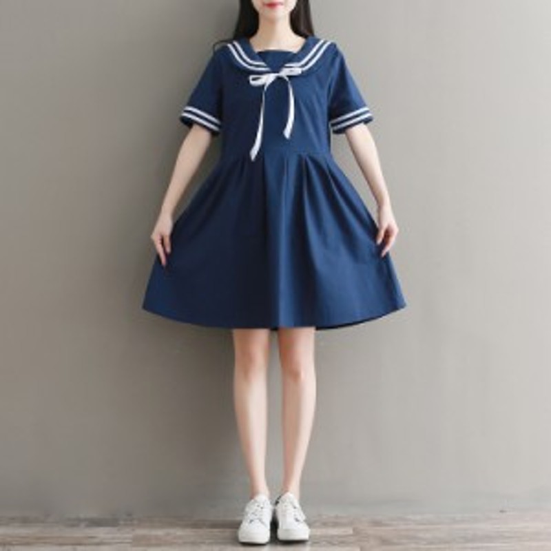 新作レディース 女の子 ワンピース 制服 女子高生 学生服 通学 半袖 ワンピース 学生清純 ロングワンピース Aライン 学園可愛い セーラー 通販 Lineポイント最大get Lineショッピング