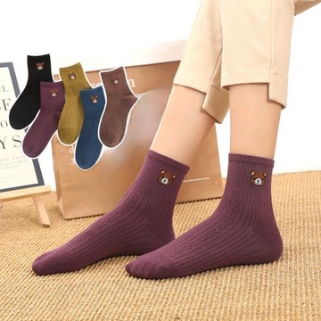 襪子女中筒襪四季款棉襪秋冬時尚淺口短襪長筒襪韓版潮5雙