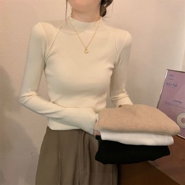 【限時79折】芳華時光半高領針織衫-92153