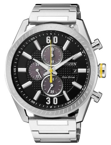 CITIZEN星辰 CA0666-82E 耀眼時尚光動能三眼計時腕錶/銀+黑面 43mm｜樂天領券現折★全館特惠中★指定刷卡回饋10%