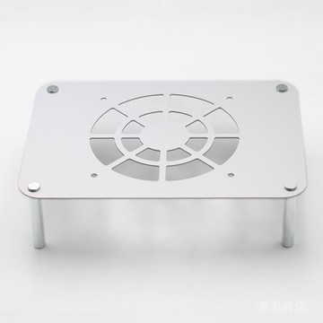 ✨可開發票#輕薄金屬鋁材靜音路由器散熱器架子 寬帶貓機頂盒散熱支架USB風扇#免運