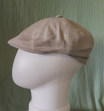 手工訂製布藝報童帽 / 平頂夏季叢林風遮陽帽