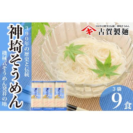 ふるさと納税 佐賀県特産品 神埼そうめん 3入 (H014122) 佐賀県神埼市