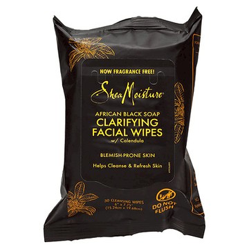 SheaMoisture, 非洲黑皂淨膚潔面濕巾，30 張裝