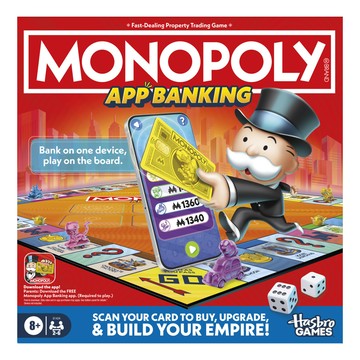Hasbro 孩之寶 MONOPOLy 地產大亨 APP 英文版  混合顏色  1盒
