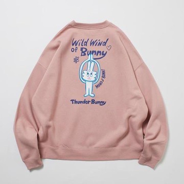 FREAK'S STORE × Thunder Bunny  特別款寬鬆版型背部印花圓領衛衣【限量】