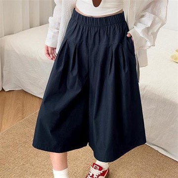 【米蘭精品】現貨+預購 高腰短褲速乾工裝褲大碼寬褲A字褲裙傘兵褲休閒女裝-學院風休閒女褲子2色74lz42