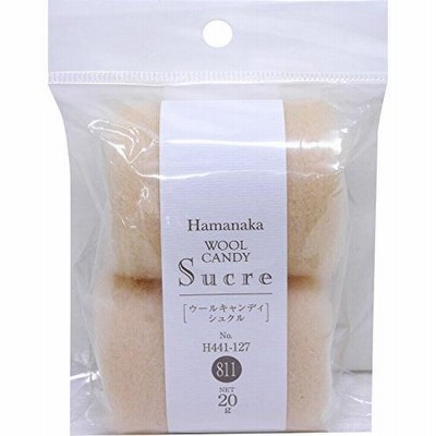 ハマナカ 羊毛フェルト ウールキャンディ シュクル ナチュラルブレンド Col.811 クリーム 20g H441-127-811