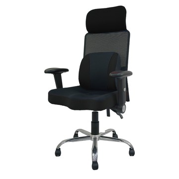 台灣製造 SGS認證 EH-03D-a 透氣辦公椅-黑（67*51*118cm）_廠商直送