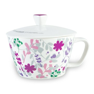 樂扣樂扣陶瓷泡面大碗保鮮盒微波爐飯碗帶蓋手柄泡面湯碗便當盒