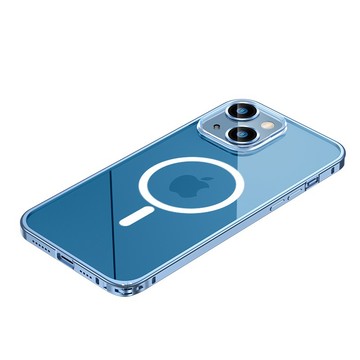 Magsafe磁吸 蘋果 i14 保護殼 iPhone 13 12 Pro Max 手機殼 金屬邊框透明背蓋 自帶鏡頭貼