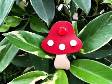 #成品製造 繞線器 蘑菇 香港製造 捲線器 港產皮革 手工 線材收納