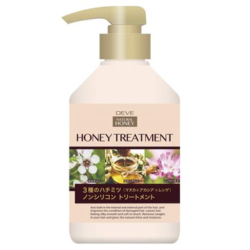 KUMANO 熊野油脂 蜂蜜修護潤髮乳 3種蜂蜜精華 5種保濕配方  450ml  1瓶